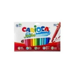 Pacote Jumbo Carioca de 18 Marcadores - Ponta 6mm - Super Lavável - Cores Sortidas