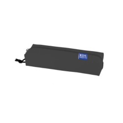 Trousse rectangulaire moyenne Oxford Kangoo Live and Go - Caoutchouc élastique pour cahiers - Couleur Noir