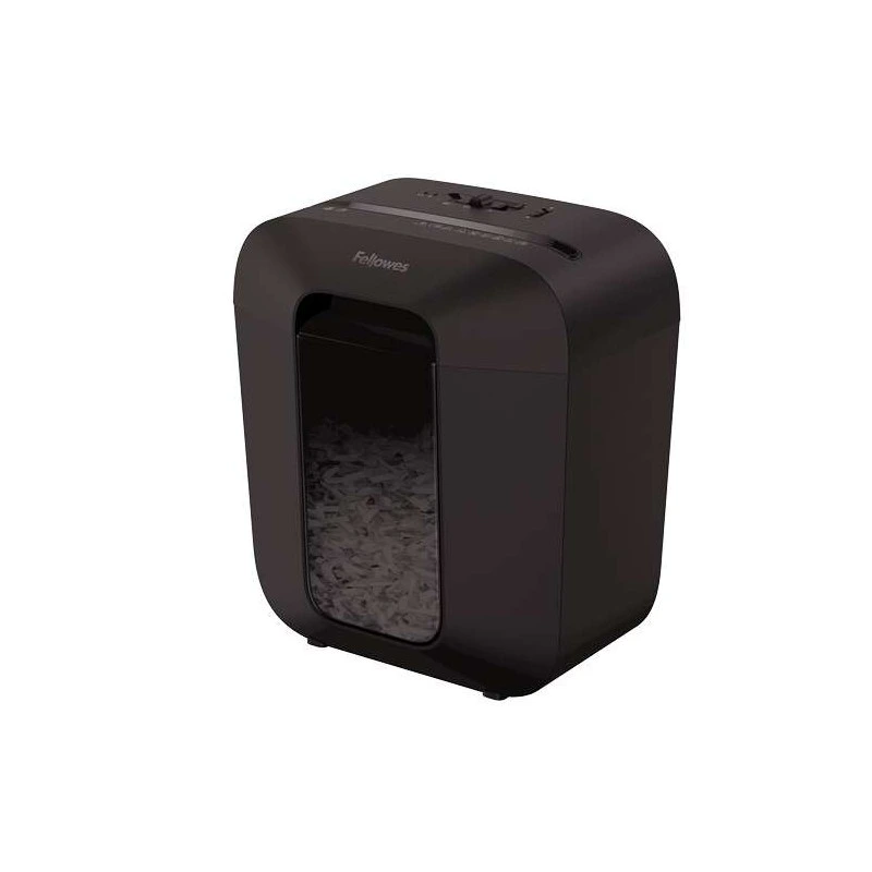 Fellowes LX25 Destructora de Papel Manual Corte en Particulas P-4 - Destruye hasta 6 Hojas - Papelera de 11.5L - Color Negro