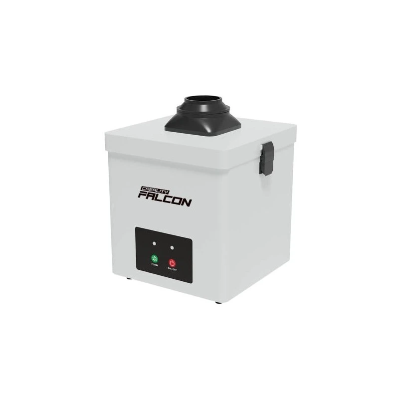 Purificador de fumaça de mesa Creality Falcon - Precisão de filtragem de até 0,03 Î1⁄4m - 180W e três velocidades - Menos de 55