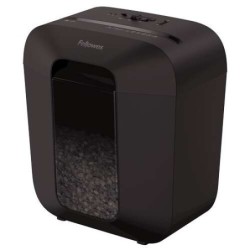 Trituradora de papel manual Fellowes LX25M Minicut P-4 - Tritura até 6 folhas - Capacidade da bandeja de 11,5L - Cor preta