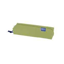 Oxford Kangoo Live and Go Estuche Rectangular Mediano - Goma Elastica para Cuadernos - Color Verde