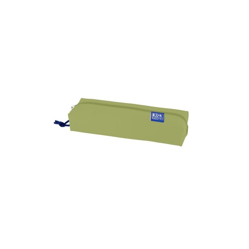 Oxford Kangoo Live and Go Estuche Rectangular Mediano - Goma Elastica para Cuadernos - Color Verde