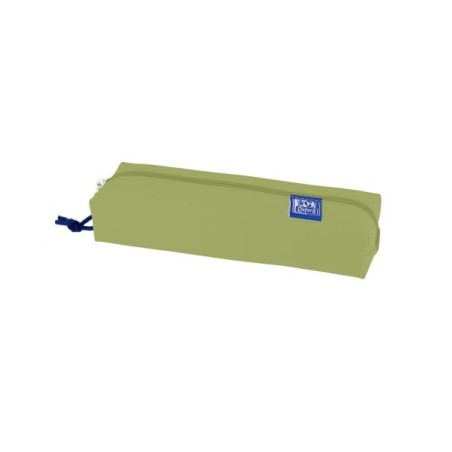 Oxford Kangoo Live and Go Estuche Rectangular Mediano - Goma Elastica para Cuadernos - Color Verde