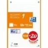 Refil Oxford School A4 120 Folhas Grade 5x5mm - 4 Furos - Faixa Laranja