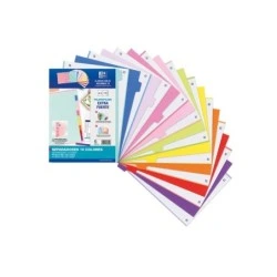 Oxford Strongline A4 Dividers - 10 Positions - Different Colors - 4 Holes - Opaque Plastic - 500 Microns