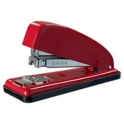 Agrafeuse Métal Petrus 226 + Boite de 200 Agrafes - Jusqu'à 30 Feuilles - Agrafage Fermé, Ouvert et Clou - Couleur Rouge