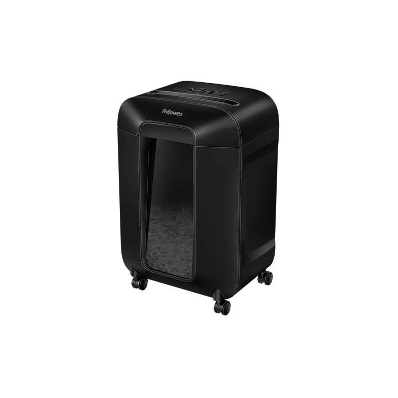 Trituradora de papel manual Fellowes LX85 cortada em partículas P-4 - Tritura até 12 folhas - Caixa 19L - Cor preta