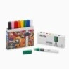 Carioca Plus Pack de 8 Marqueurs Acryliques dans Boite Rigide - Pointe 2mm - Encre Acrylique Super Pigmentée - Couleurs