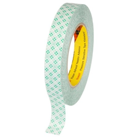 3M Fita Adesiva de Dupla Face 25mmx50m - Fita de 260µm - Suporte de PVC de 38µm - Com Adesivo 375 - Cor Branco