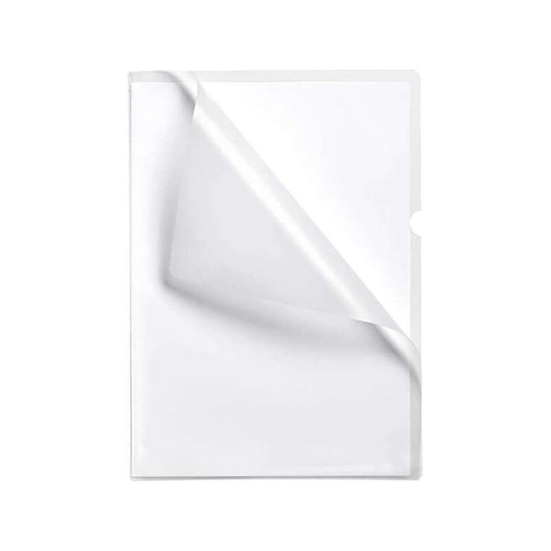 Caixa Esselte com 100 Dossiês de Unhas - Formato Fólio - PVC Flexível - Espessura 110 Microns - Cor Transparente
