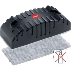 Nobo Magnetic Whiteboard Eraser - Dry Erase - Removes Ink and Dirt Residue - Color Black