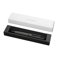 Pelikan Jazz Noble Retractable Ballpoint Pen - 1mm Stroke - Twist Mechanism - 337M Blue Refill - Gift Case - Satin Body - Dark
