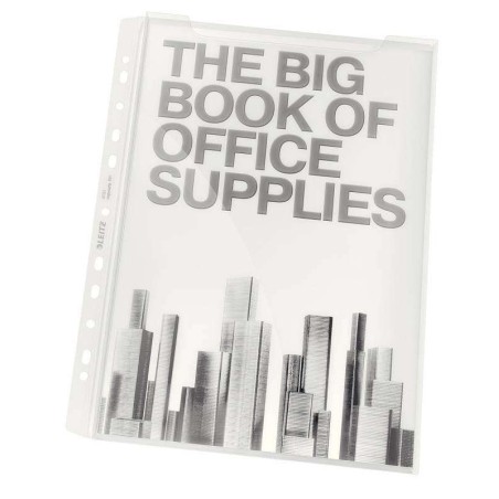 Leitz Pack of 5 Premium Expandable Polypropylene A4 18micron Bellows Cases - Large Capacity of up to 200 A4 Sheets - Transparent