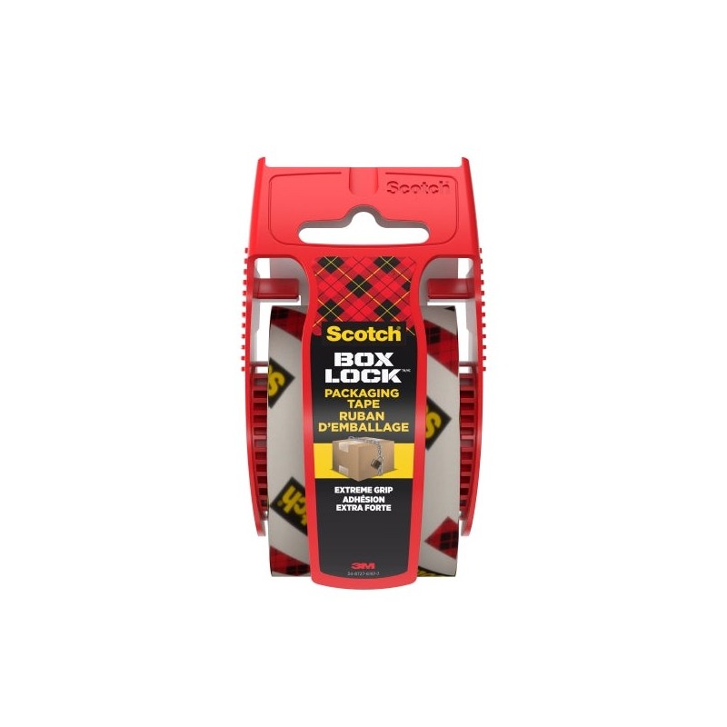 Scotch 195-EF Box Lock Packaging Tape - 48mm x 20,3m - Includes Dispenser - Color Clear