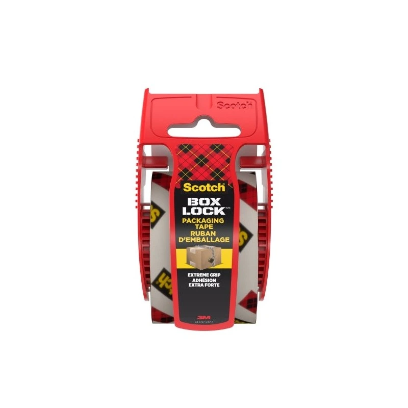 Scotch 195-EF Box Lock Packaging Tape - 48mm x 20,3m - Includes Dispenser - Color Clear