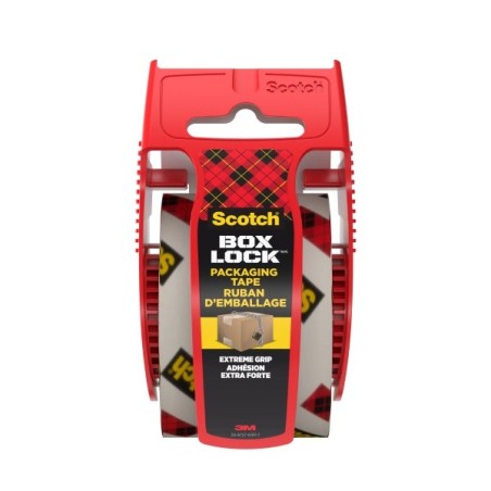 Fita de embalagem Scotch 195-EF Box Lock - 48 mm x 20,3 m - Inclui dispensador - Cor Clear