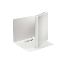 Esselte Carpeta Canguro Gama Basica 40mm - Mecanismo 2 Anillas Mixtas - Capacidad 380 Hojas A4 - Certificado Fsc - Color Blanco