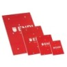 Bloc-notes agrafé Enri 80 feuilles unies - Format A4 - Couverture souple rouge
