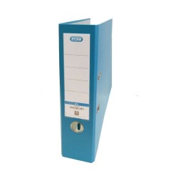 Elba Rado Top Folio Lever Arch File - 80mm Spine - Plastic Lined Exterior - Paper Interior - Turquoise Color