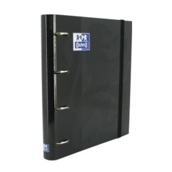 Oxford Europeanbinder Classic A4+ Carpeta de Anillas con Recambio Cuadricula 5x5 - Tapa Extradura - Cierre con Goma Elastica