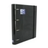 Pasta de argolas Oxford Europeanbinder Classic A4+ com substituição de grelha 5x5 - Capa Extra Dura - Fecho Elástico - Preto