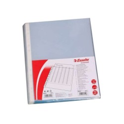 Esselte Pack de 100 Fundas Multitaladro Portadocumentos - Formato A4 - 16 Taladros - 80 Micras - Piel de Naranja - Color