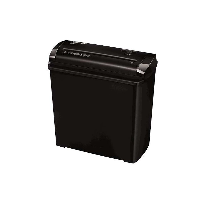 Fellowes P-25S Destructora de Papel Manual Corte en Tiras P-1 - Destruye hasta 5 Hojas - Papelera de 11L - Color Negro
