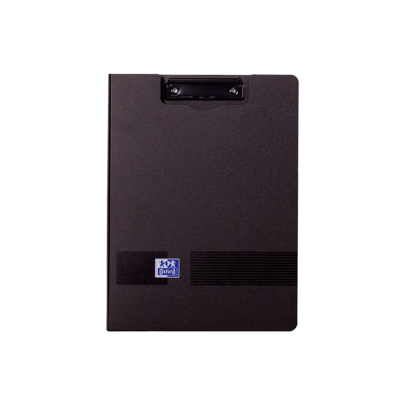 Oxford Live & Go Folder with Metal Clip - Made of Polyfoam - Interior Pocket - Color Black