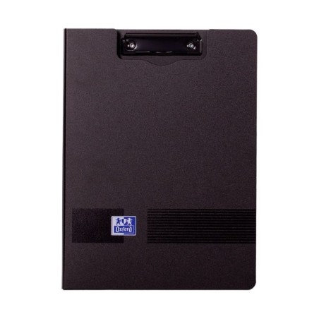 Oxford Live & Go Carpeta con Pinza Metalica - Fabricada en Polifoam - Bolsillo Interior - Color Negro