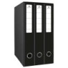 Mariola Box Modulo de 3 Archivadores con Rado 2 Anillas 40mm - Tamaño 35x26x17cm - Carton Forrado - Color Negro