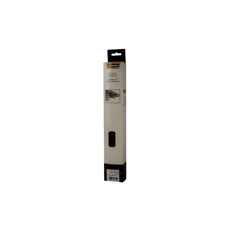 Fellowes Pack de 100 Espirales Metalicas 14mm - Hasta 100 Paginas - Color Negro
