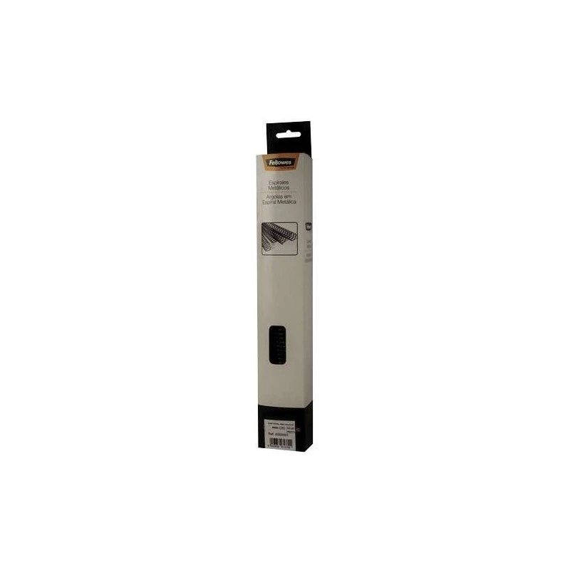 Fellowes Pack de 100 Espirales Metalicas 14mm - Hasta 100 Paginas - Color Negro