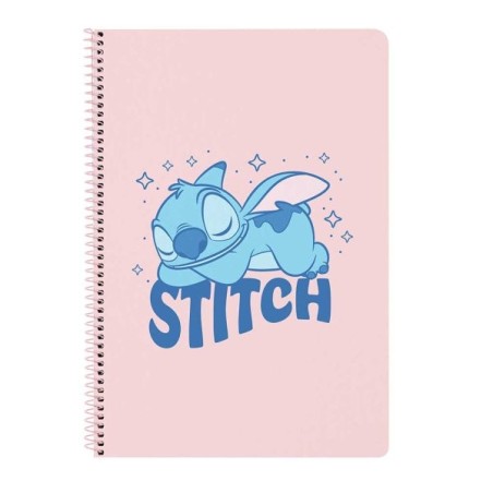 Safta Stitch Ohana Spiral Notebook - Folio Format - 80 Sheets of 80g/m2 Paper - 4x4mm Grids - Glazed Hard Covers - Side Margin