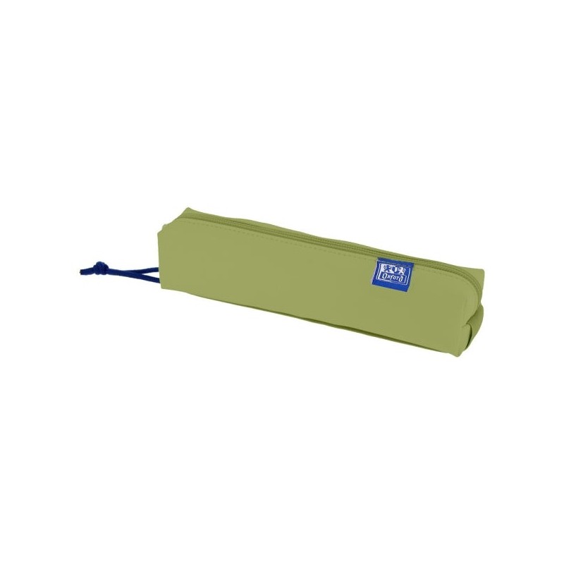 Trousse carrée compacte Oxford Kangoo Live and Go - Caoutchouc élastique pour cahiers - 22x4x4cm - Couleur Vert