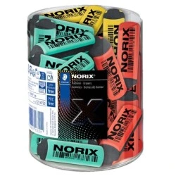 Présentoir Staedtler Norix avec 30 gommes - Sans PVC, phtalates ou latex - Déchets minimaux - Couleurs assorties