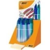 Présentoir à dégradé lisse Bic 4 couleurs de 30 stylos à bille rétractables - Pointe moyenne 1,0 mm - Écriture 40 % plus fluide