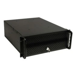 Unykach UK4129 4U 19" Rack Case - Tailles de disques prises en charge 3,5" - Filtre anti-poussière avant - Verrouillage par clé