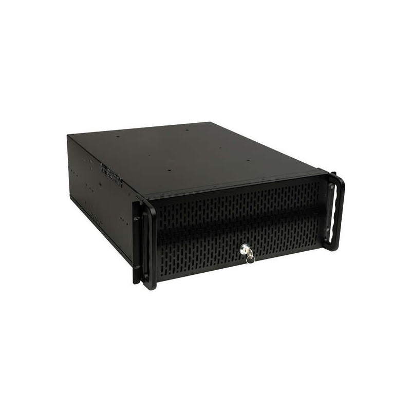 Unykach UK4129 Caja Rack 4U 19" - Tamaños de Disco Soportados 3.5" - Filtro Frontal Antipolvo - Cierre de Llave - USB-A 2.0