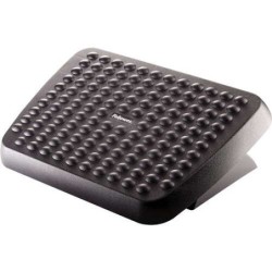 Fellowes Ergonomic Adjustable Footrest - Massage Style Surface - 2 Height Adjustments - Black Color