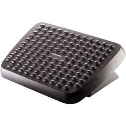 Fellowes Ergonomic Adjustable Footrest - Massage Style Surface - 2 Height Adjustments - Black Color