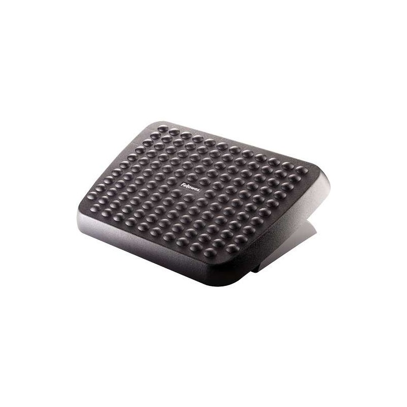 Fellowes Ergonomic Adjustable Footrest - Massage Style Surface - 2 Height Adjustments - Black Color