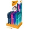 Bic 4 Colors Smooth Gradient and Drop Expositor de 36 esferográficas retráteis - Ponta média de 1,0 mm - Escrita 40% mais