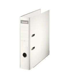 Classeur à levier Esselte Format A4 - Dos 75 mm - Dos porte-cartes - Capacité 500 feuilles - Couleur blanc
