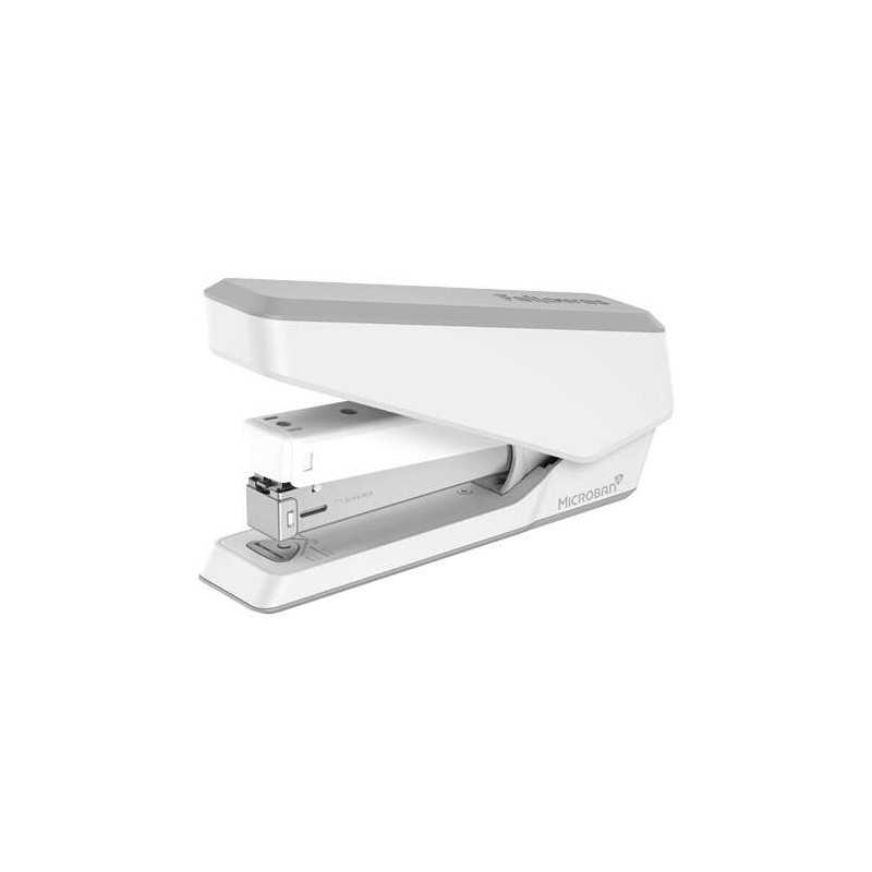 Fellowes LX850 Agrafador com Proteção Microban - Até 25 Folhas - Tira-agrafos Extraível - Visor de Agrafos - Cor Branco