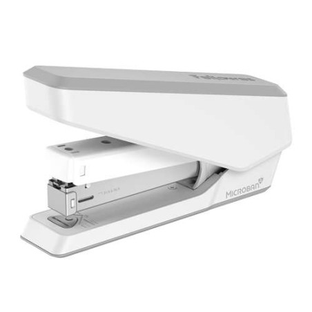 Fellowes LX850 Agrafador com Proteção Microban - Até 25 Folhas - Tira-agrafos Extraível - Visor de Agrafos - Cor Branco