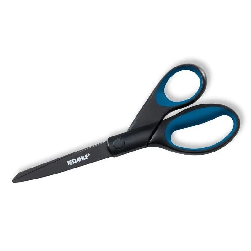 Dahle 54308 Ciseaux de bureau en acier trempé titane 20 cm - Revêtement titane - Revêtement antiadhésif - Poignées recouvertes