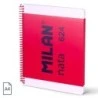 Caderno Espiral Milan Nata 624 Formato A4 Régua 7mm - 80 Folhas de 95 gr/m2 - Microperfurado, 4 Furos - Cor Rosa