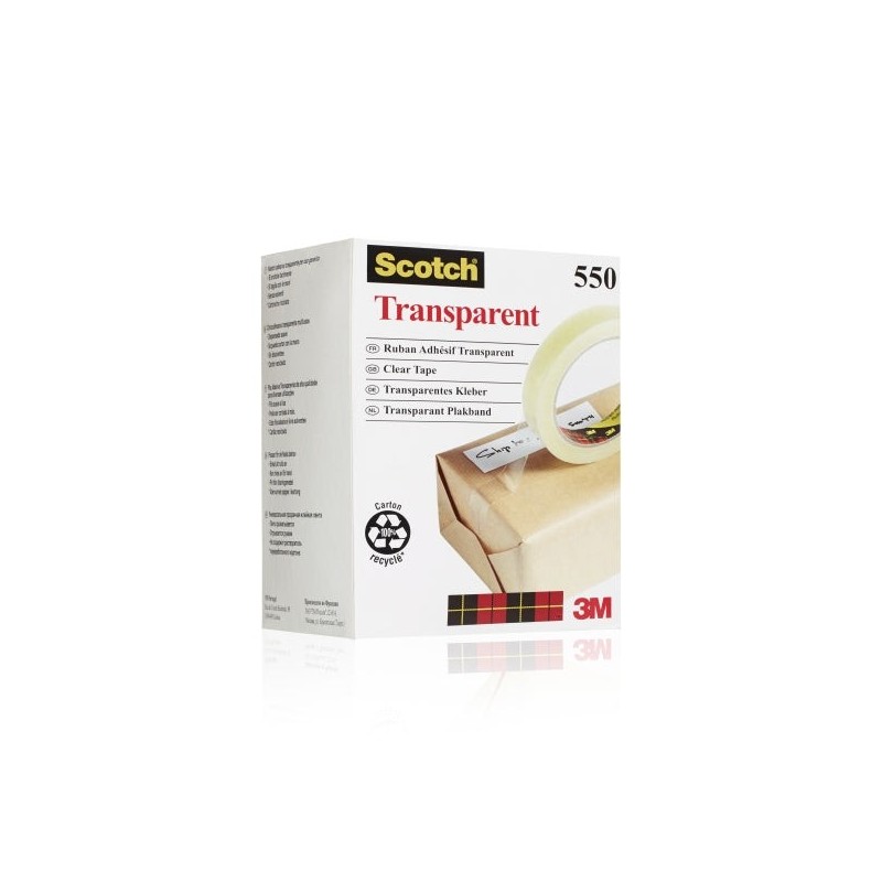 Scotch Pack de 8 Cintas Adhesivas 19mm x 66m - Transparente