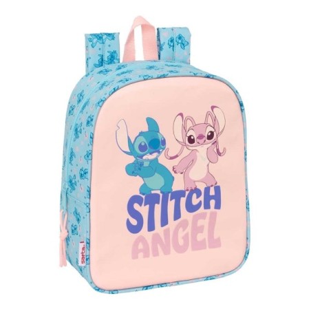Safta Stitch Ohana Mochila Guarderia - Adaptable a Carro - Cremallera - Tarjeta de Identificacion - Asa de Mano - 6L